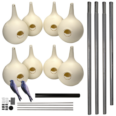 Complete Purple Martin Gourd Colony System