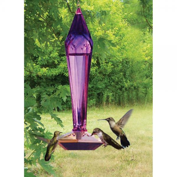 glass humming bird feeder