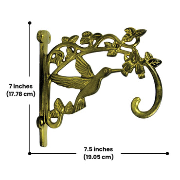 Decorative wall hook with vintage hummingbird detail