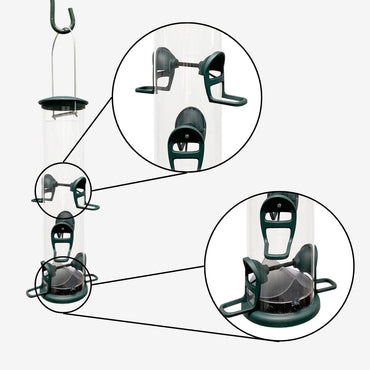 Durable Aspects Big Tube wild bird feeder in spruce, perfect for feeding multiple bird species