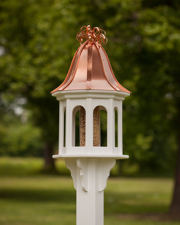 Copper Roof Bird Feeder-Vinyl/PVC Ribbon Detail