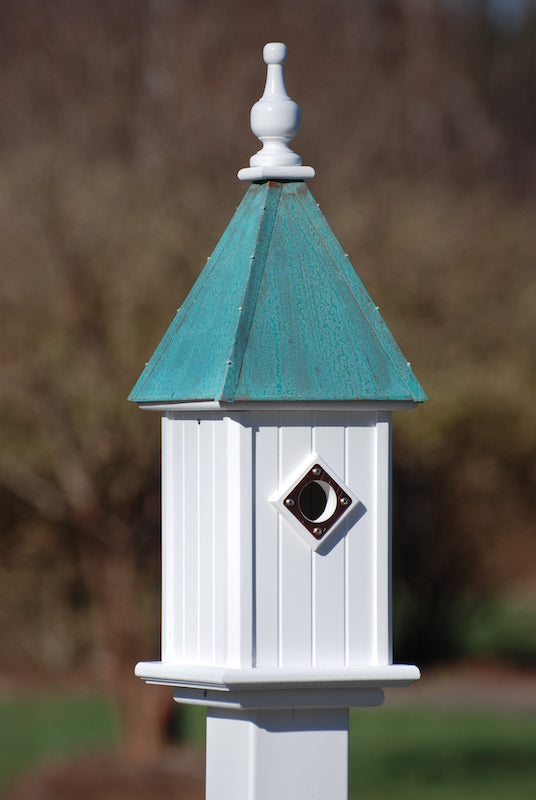 Copper Roof Bluebird House- Patina Finish