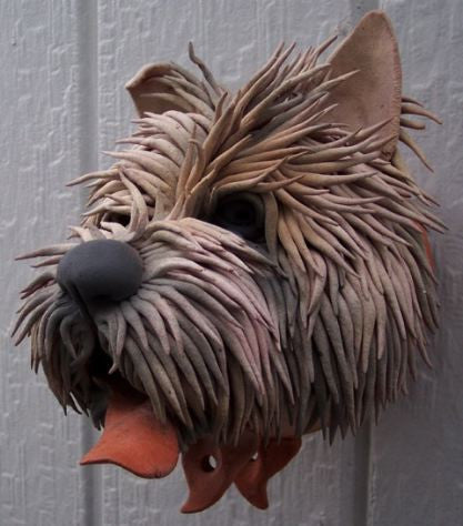Ceramic Birdhouse Carin Terrier