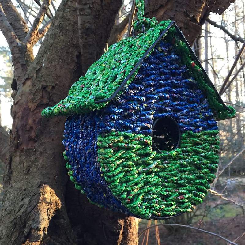 Recycled Woven Handmade Birdhouse | Unique Birdhouses | Garden