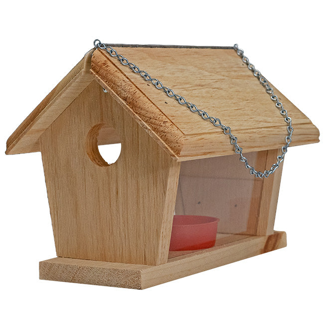 Wooden Bluebird Feeder- Small