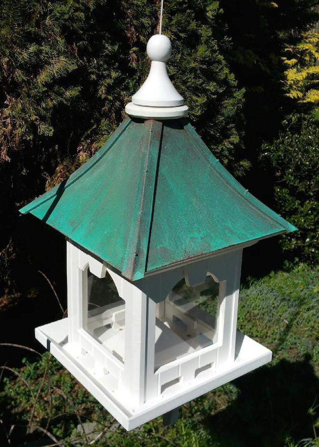 Large Capacity Hanging Copper Roof Bird Feeder