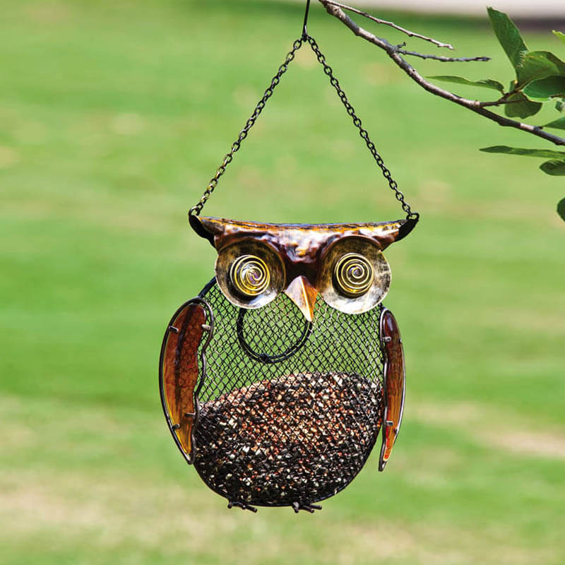 Owl Seed and Peanut Bird Feeder