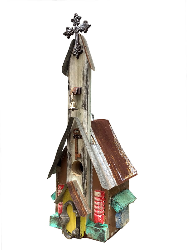 Handmade Church Birdhouse