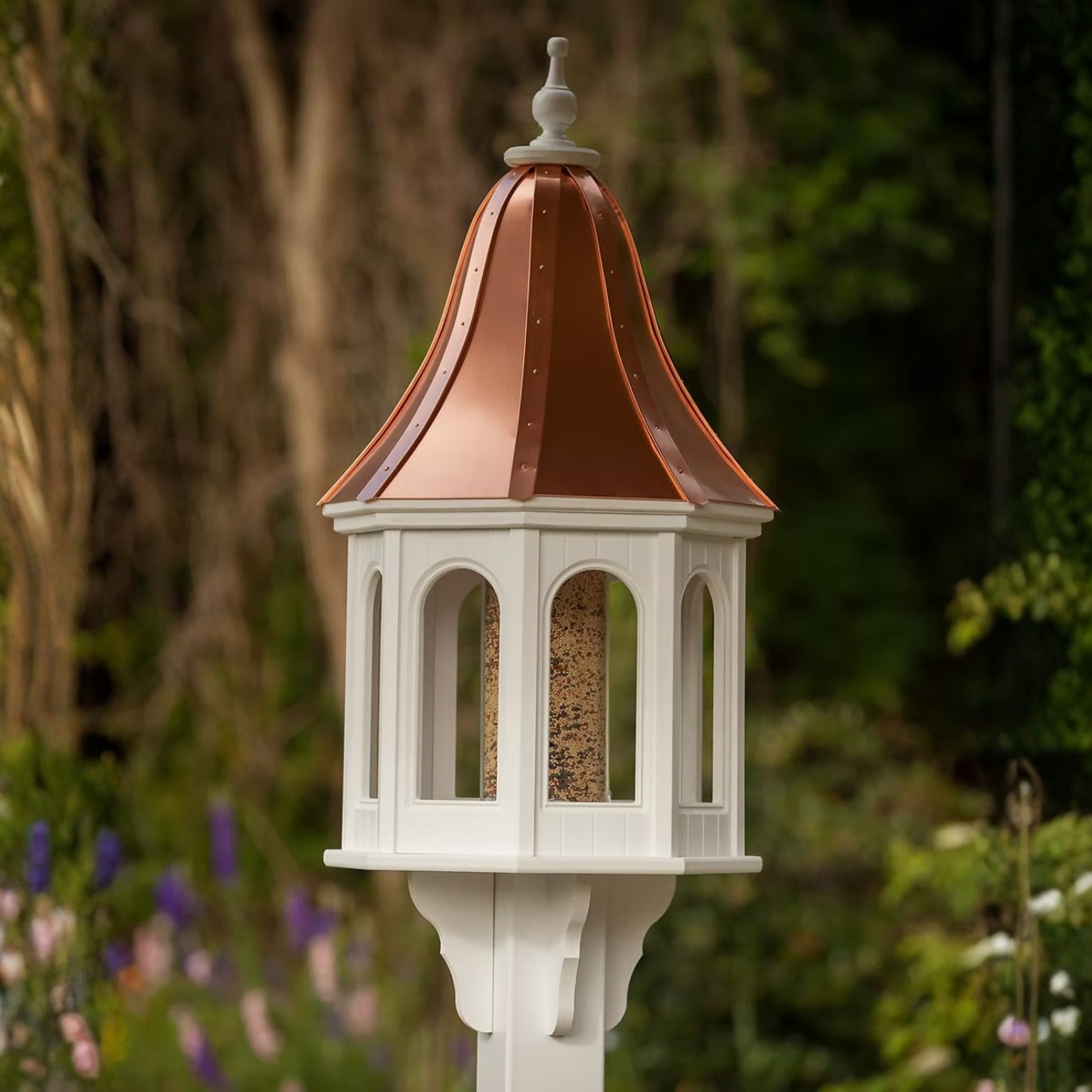 Carlton Copper Roof Bird Feeders