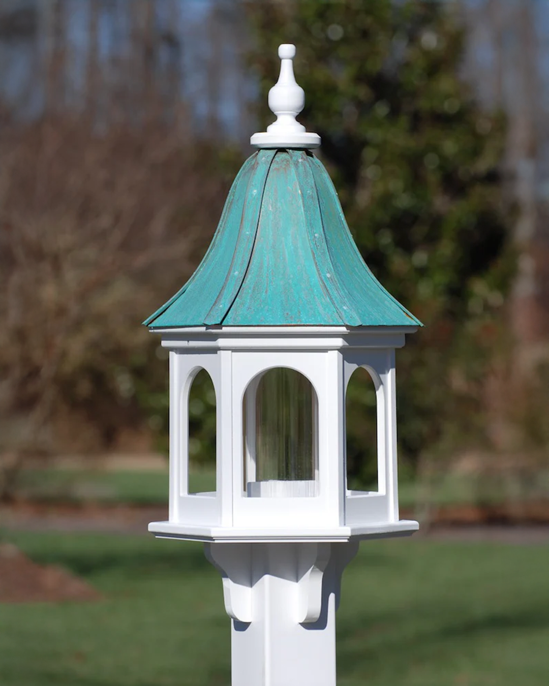 Copper Roof Gazebo Bird Feeder Bell Shape - 28x12