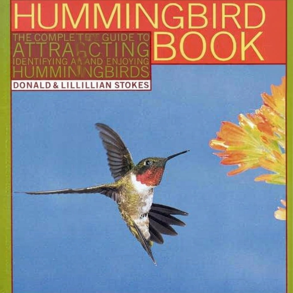 Book cover of 'Hummingbird Book' with a hummingbird and flower on a blue background