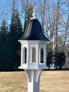 14-inch Bell Shaped Luxury Black Vinyl Gazebo Bird Feeder