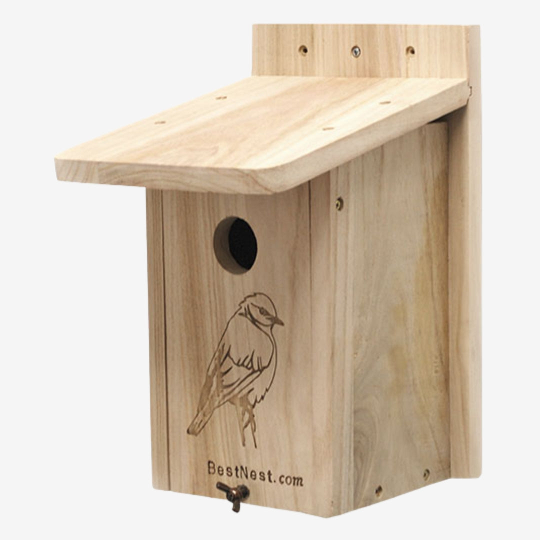 BestNest Seasonal Bluebird House, a versatile nesting box designed to attract bluebirds and provide shelter through every season