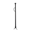 A full side view of the Blaze Booster Fire Blowpipe, showcasing its ergonomic handle and sturdy metal construction.