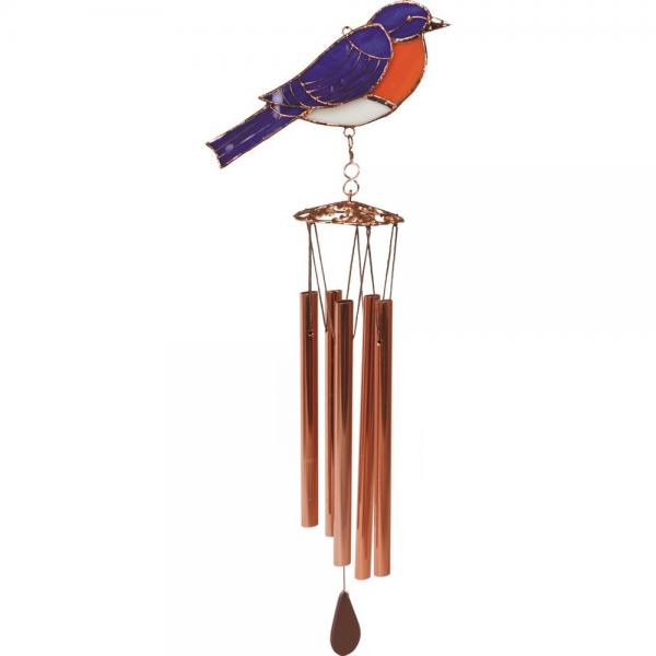Bluebird Song Stained‑Glass Wind Chime