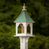 Arched Tube Copper Roof Bird Feeder