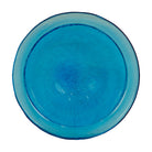 Blue glass plate on a white background