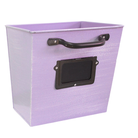 A ColorPop Garden Wall Planter in purple with a chalkboard label, perfect for hanging on walls to display your plants in style.