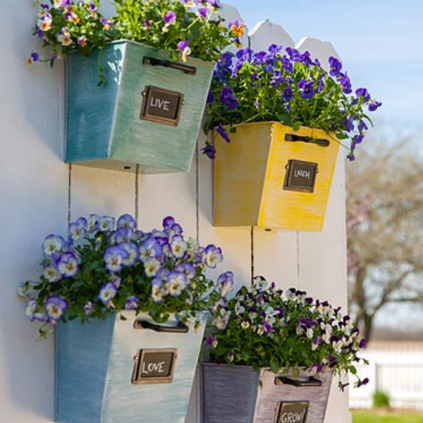 coloured hanging plant pots ColorPop Garden Wall Planters – The Birdhouse Chick