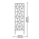 A visual of the Contemporary Plant Climber Trellis with its dimensions shown (23" x 78"), highlighting its sturdy metal construction and sleek black finish.