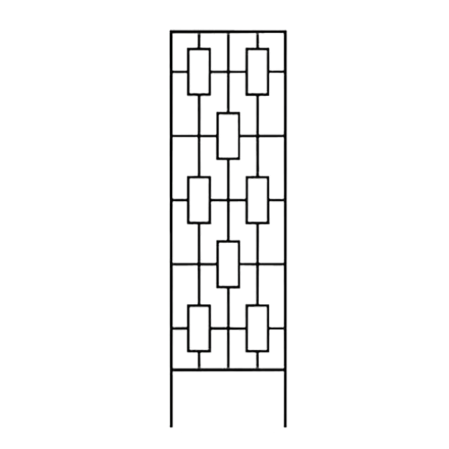 The Contemporary Plant Climber Trellis featuring a geometric grid, supporting pink climbing flowers, adding modern charm to the garden.