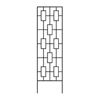 The Contemporary Plant Climber Trellis featuring a geometric grid, supporting pink climbing flowers, adding modern charm to the garden.