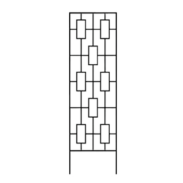 The Contemporary Plant Climber Trellis featuring a geometric grid, supporting pink climbing flowers, adding modern charm to the garden.