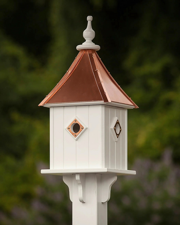 Copper Roof Birdhouse 28x10- 4 Portals