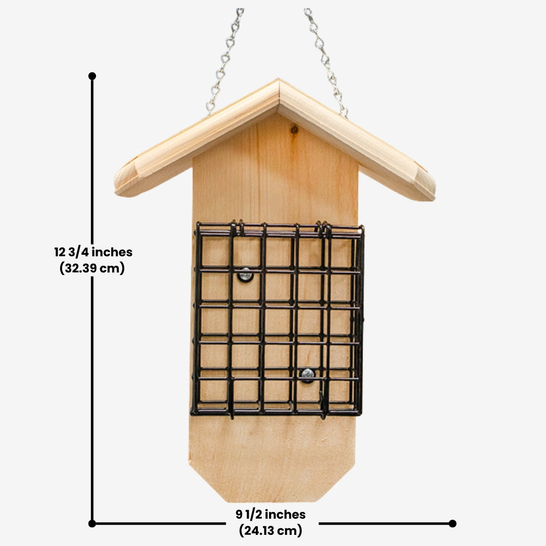 Coveside Large Suet Cage Feeder – Dual feeding stations with ample space for suet cakes, perfect for attracting multiple bird species