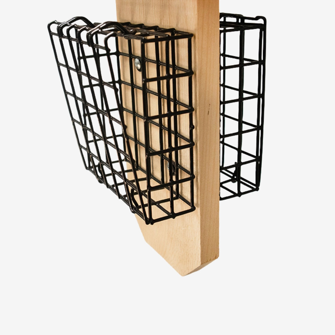 Coveside Large Suet Cage Feeder – Dual feeding stations with ample space for suet cakes, perfect for attracting multiple bird species