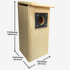 Coveside Flicker House, ideal for birdwatching enthusiasts looking to attract woodpeckers and flickers with a sturdy, natural birdhouse