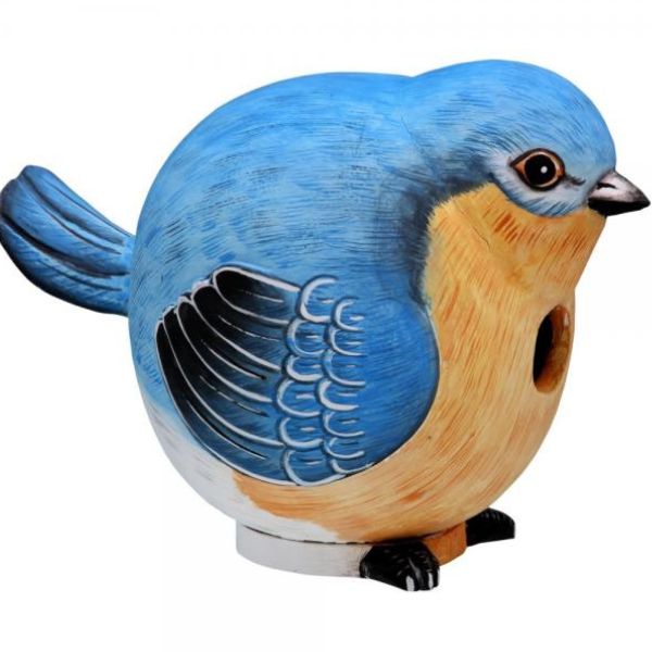 Hand-Carved Bluebird Nest House Gord-O Style – The Birdhouse Chick