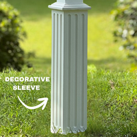 Copper Roof Vinyl Post Cover for 4x4 Wood Post