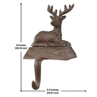 Esschert Design stocking holder featuring a deer motif, crafted from durable cast iron for festive holiday decor