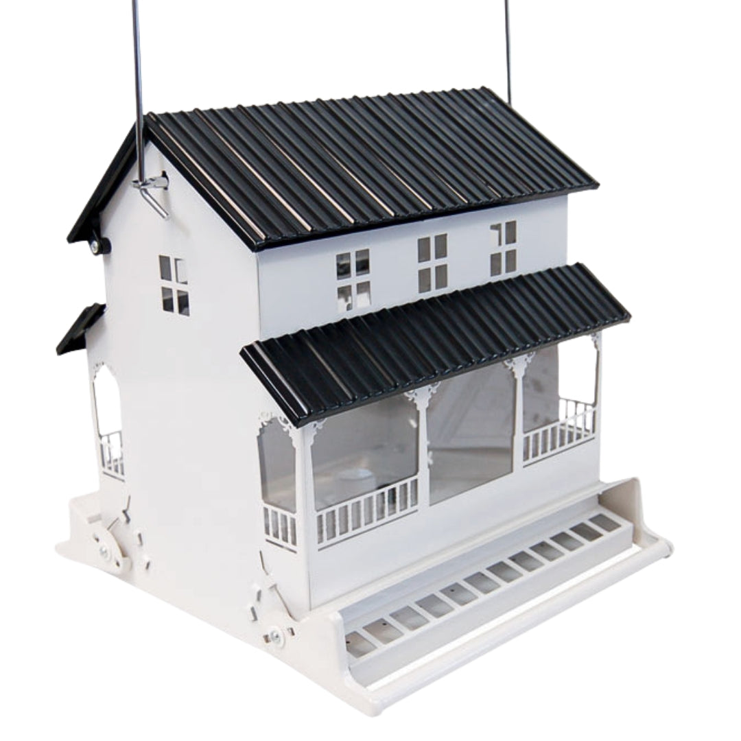 Farmhouse Style Squirrel Resistant Bird Feeder, ideal for bird lovers who want to enjoy feeding birds without worrying about squirrels