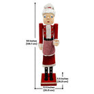 Giant Nutcracker Mrs. Claus figure by Prime Retreat, bringing warmth and joy to your holiday decorating theme.