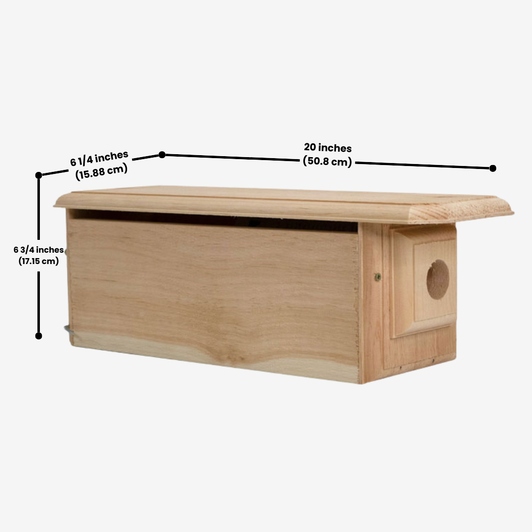 Coveside Horizontal Bluebird House – Attract bluebirds with this beautifully designed, weather-resistant wooden birdhouse