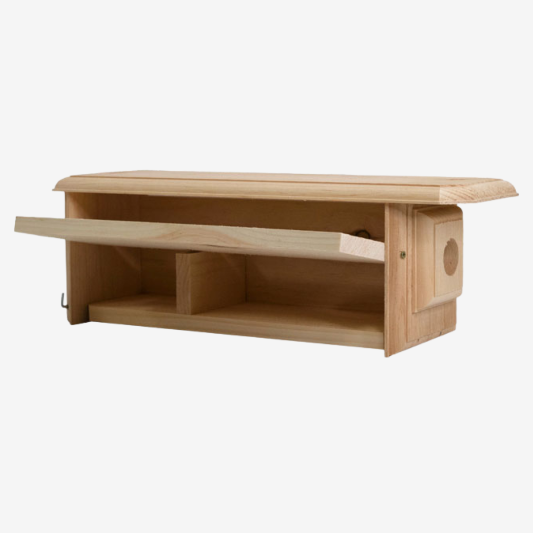 Horizontal Bluebird House by Coveside – Spacious Wooden Home for