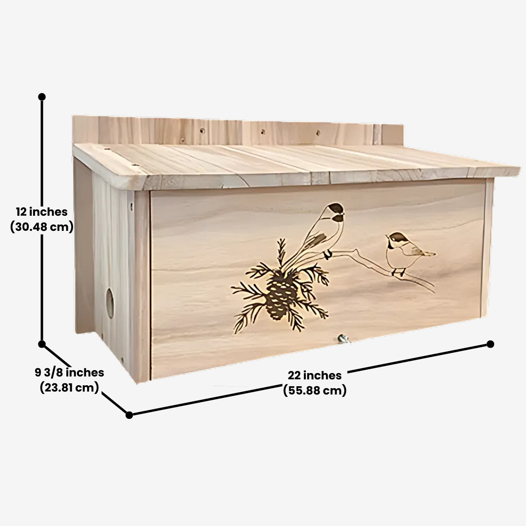 Durable horizontal winter roost by Prime Retreat, providing warmth and protection for birds