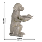 15 inches long and 19 inches high, Labrador Retriever Bird Feeder, ideal for outdoor use.