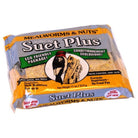 Package of Suet Plus with mealworms and nuts on a white background