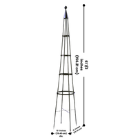 Obelisk Oasis Climbing Trellis supporting tall climbing vines measurements