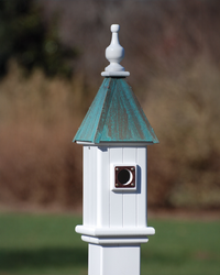 Copper Roof Bluebird House-Patina