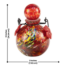 A labeled image showing the feeder’s dimensions, measuring 6 inches tall with a 3-inch base diameter.