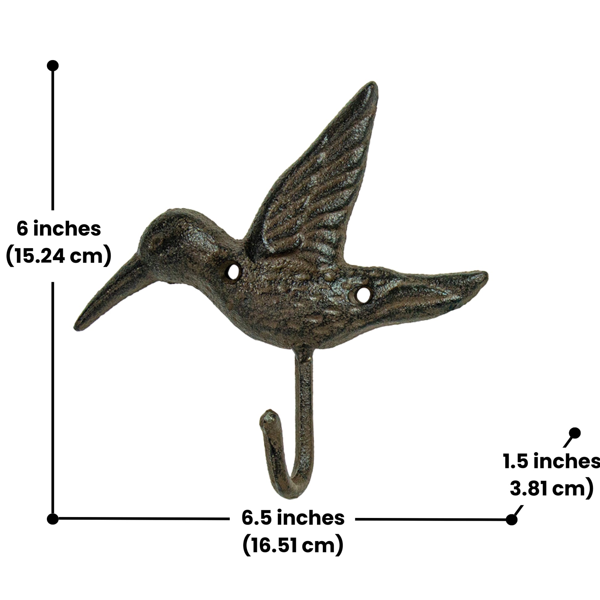 Cast Iron Hummingbird Hook
