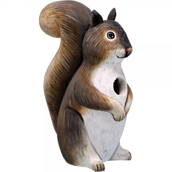 Squirrel figurine with a white background