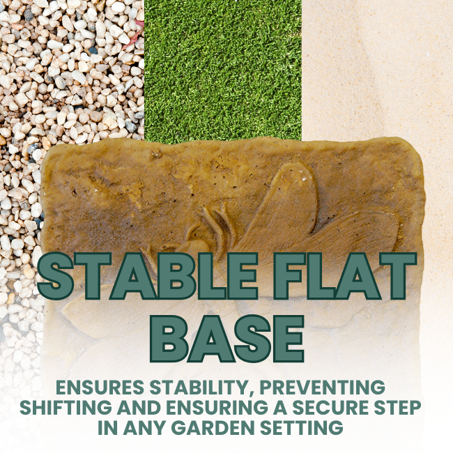 Stable flat base of the Golden Wing Dragonfly Stepping Stone for secure placement in the garden.

