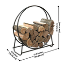 A labeled diagram displaying the log loop’s dimensions: 37.5 inches long, 13 inches wide, and 41 inches tall.
