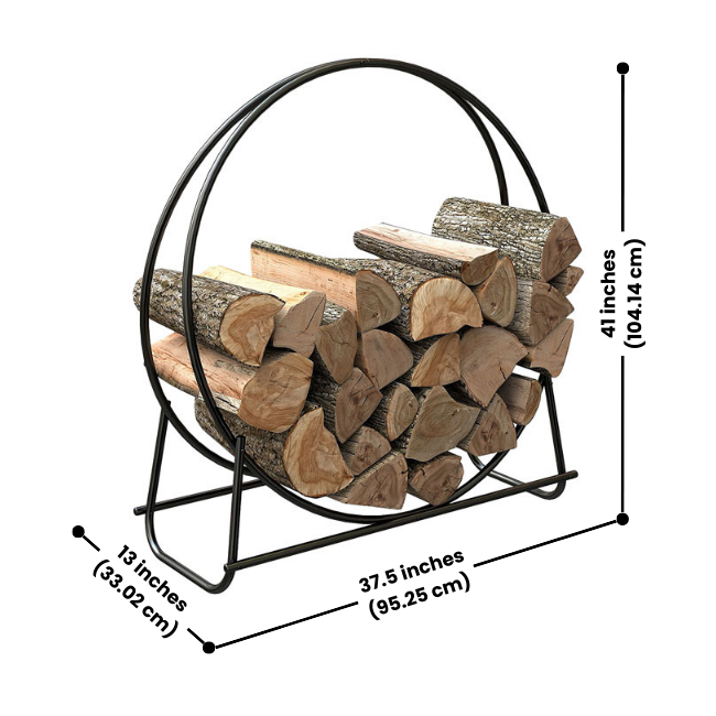 Steel Firewood Storage Log Loop – The Birdhouse Chick