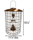 Tube Bird Feeder with Caged Screen